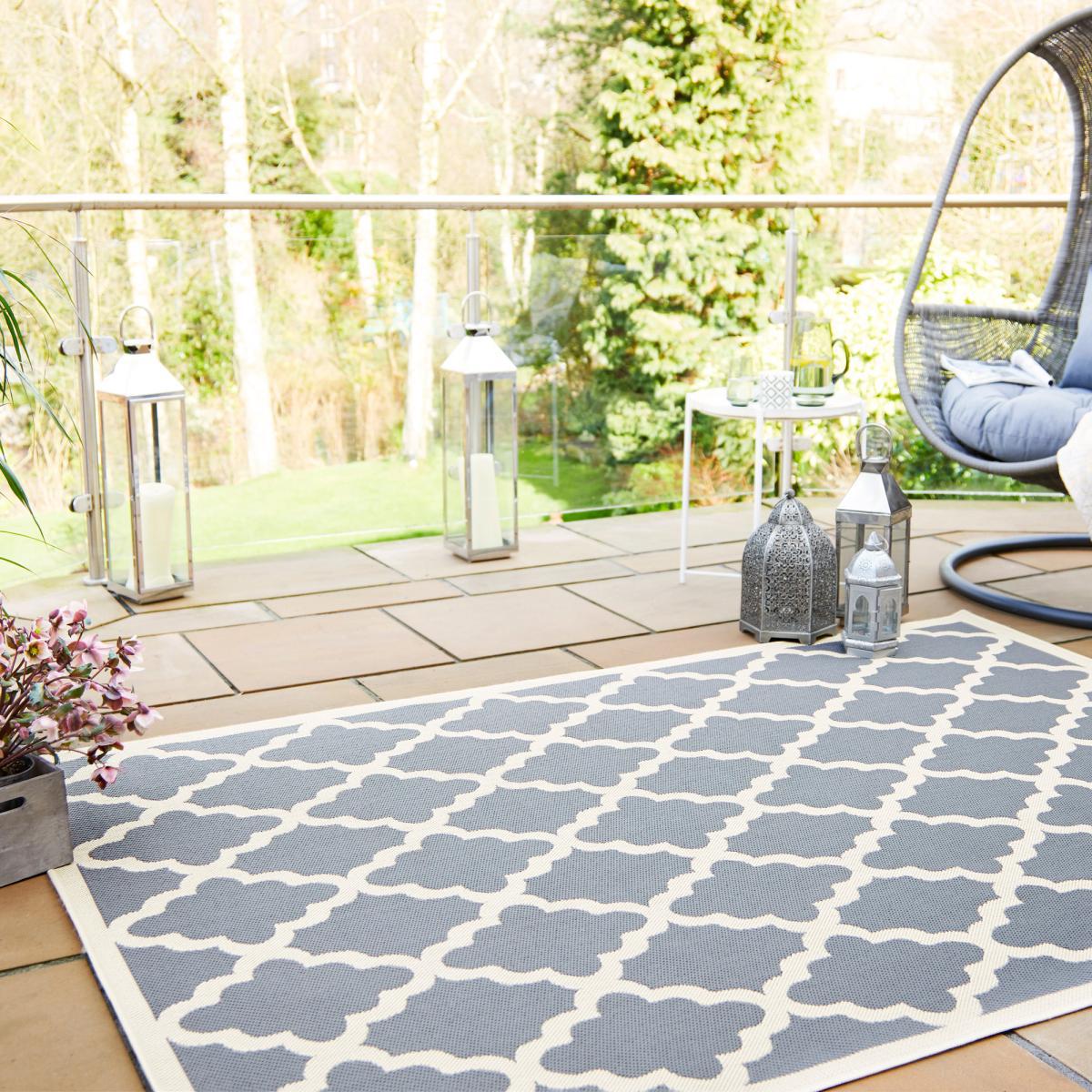 Padua Geometric Indoor Outdoor Rug Padua Anthracite – image 1