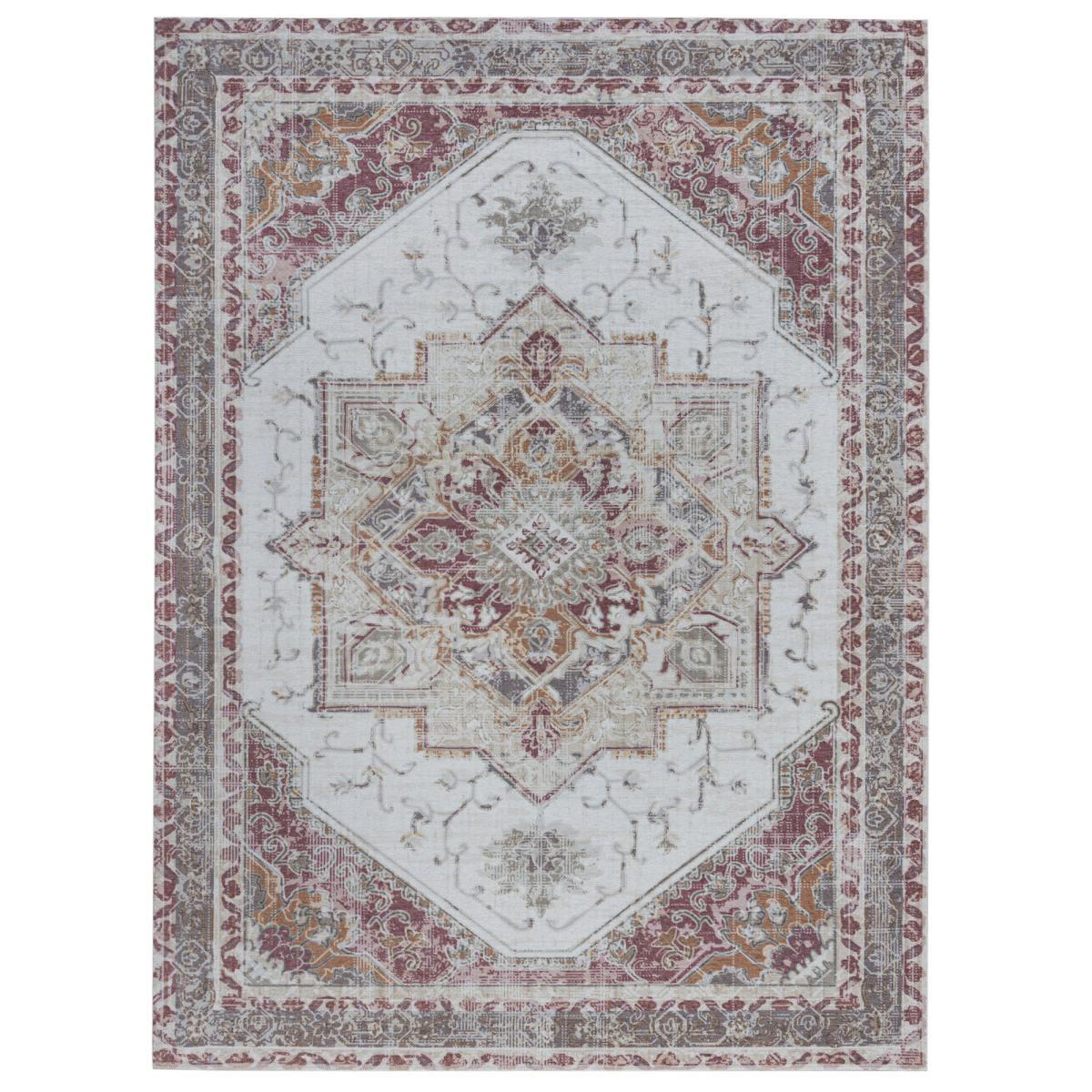 Match Elsie Traditional Washable Rug Red – image 2