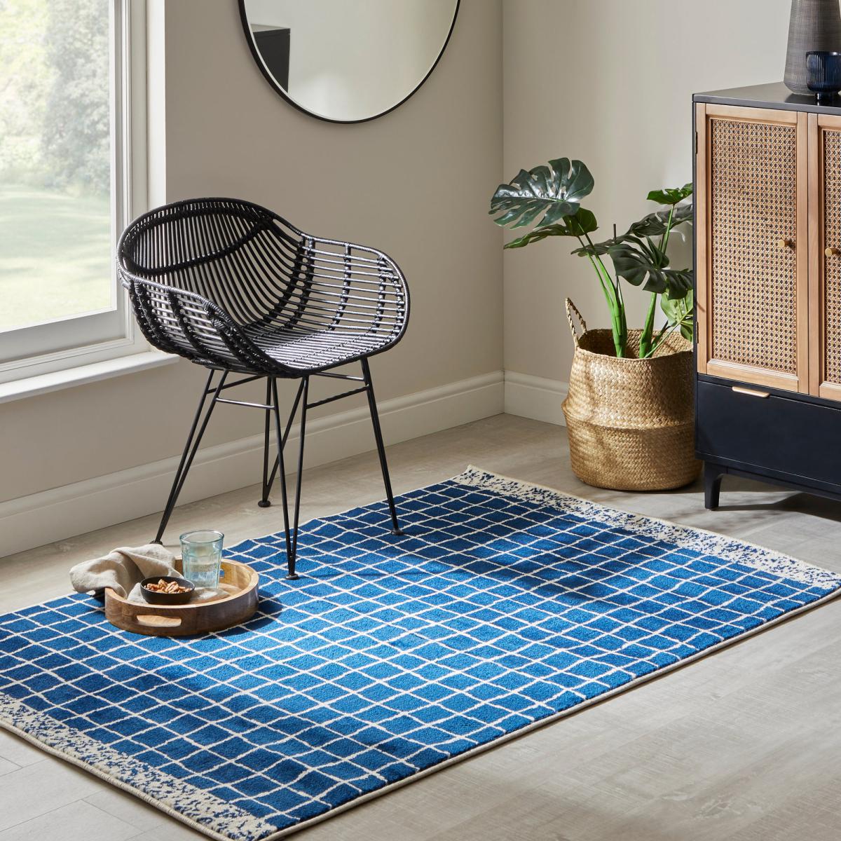 Check Rug Check Royal Blue – image 1