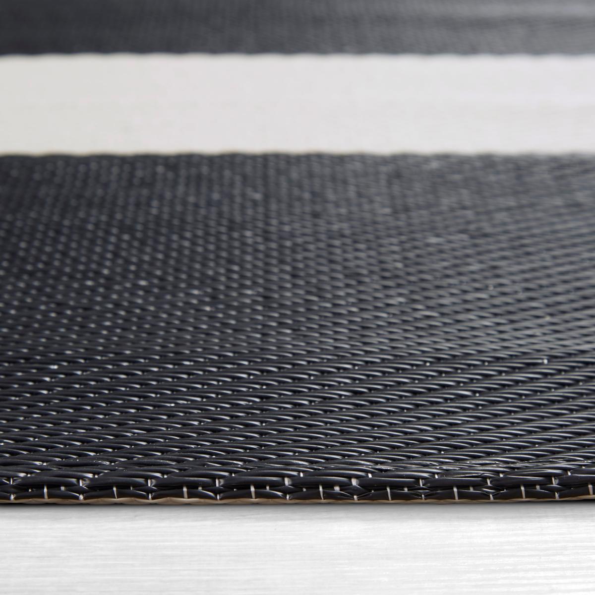 Stripe Garden Outdoor Mat Black and white – image 5