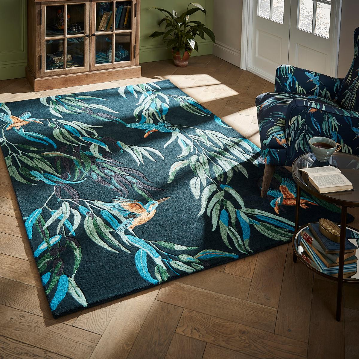 Kingfisher Wool Rug Navy – image 1