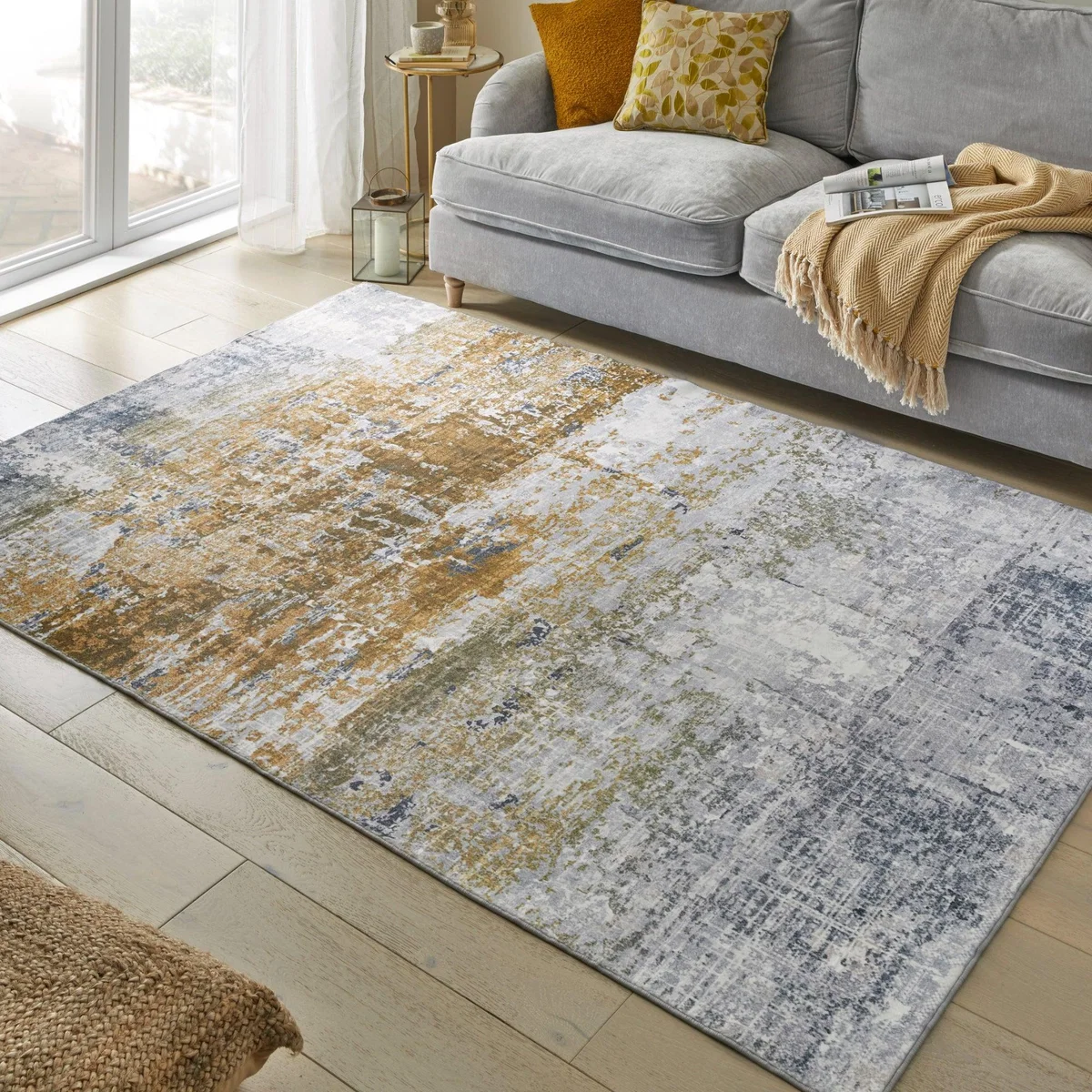 Luxe Washable Rug Gold – image 1