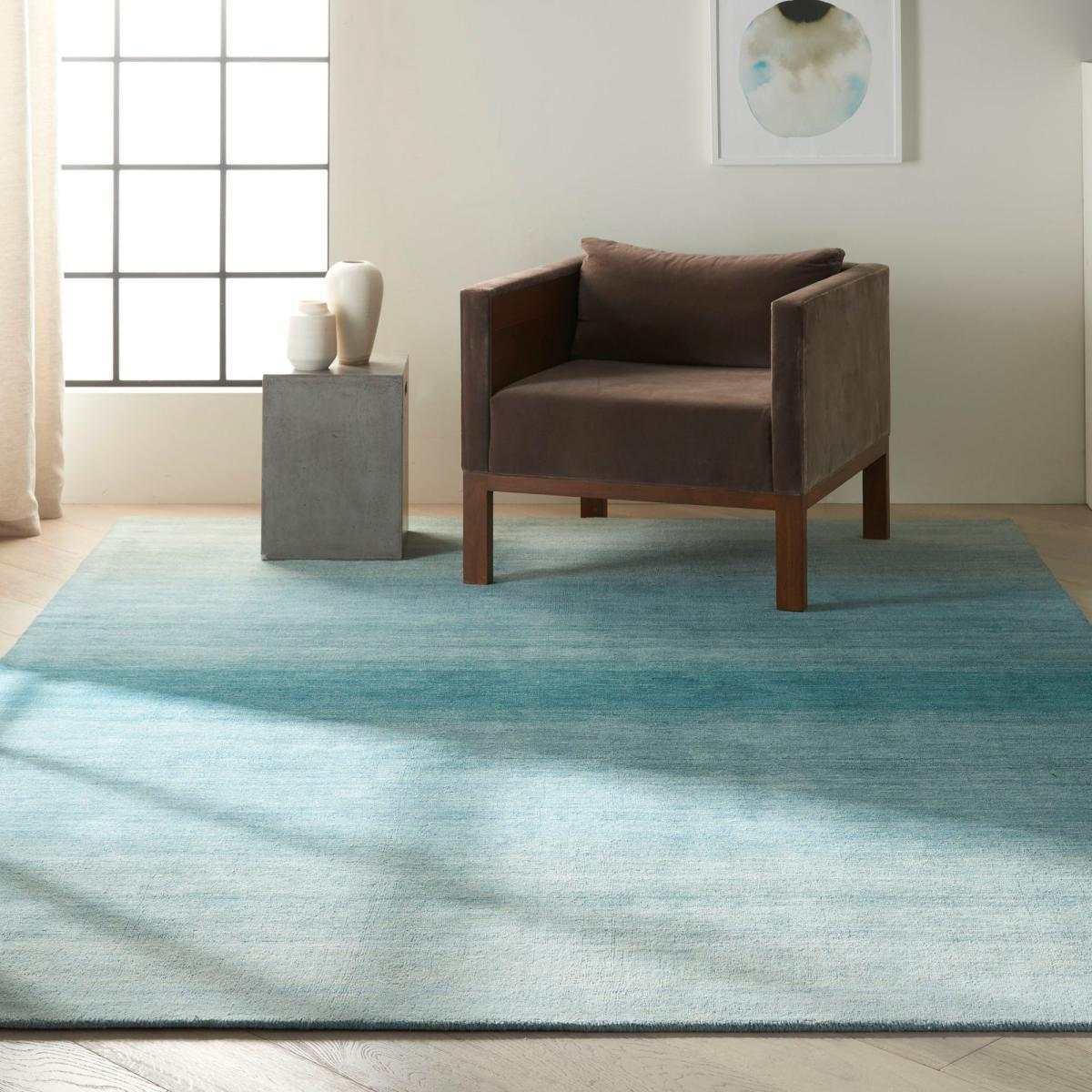 Calvin Klein Linear Glow Rug Blue – image 1