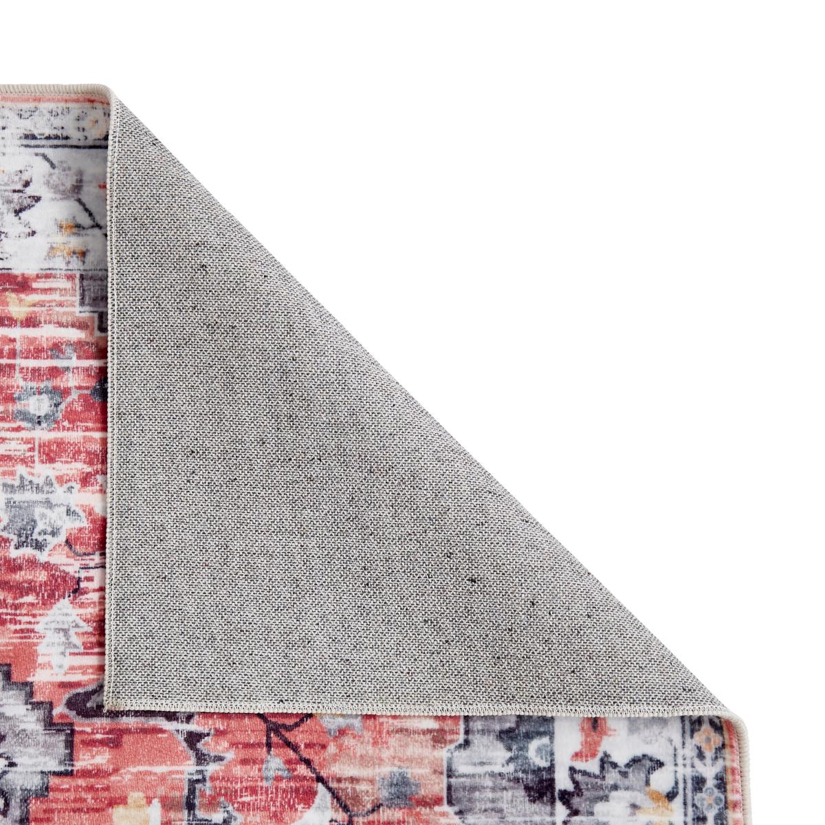 Traditional Washable Rug Red – image 3