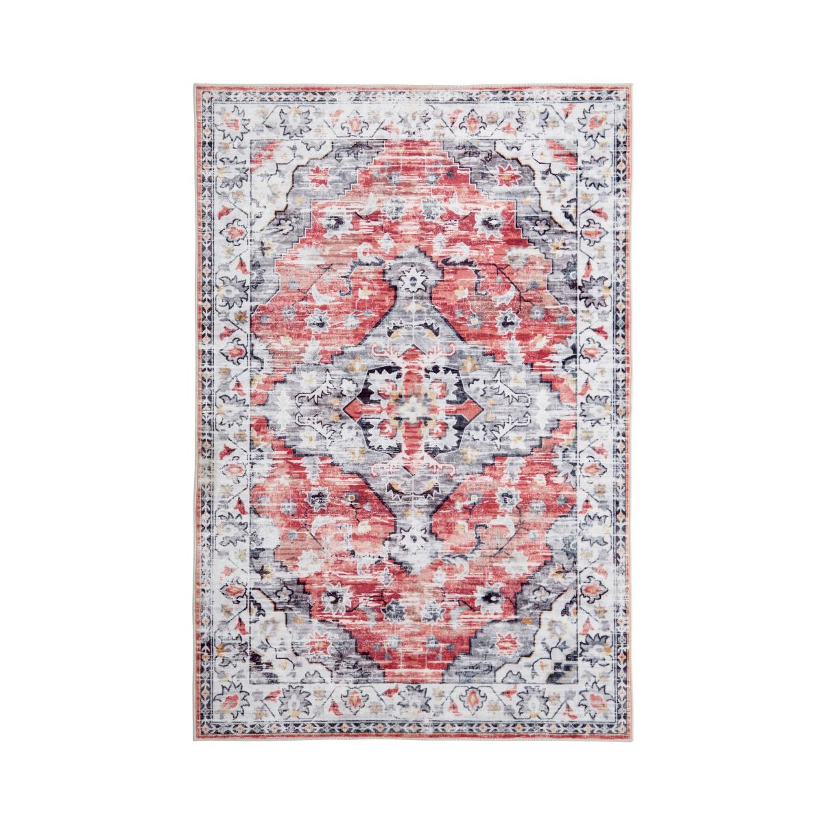 Traditional Washable Rug Red – image 5