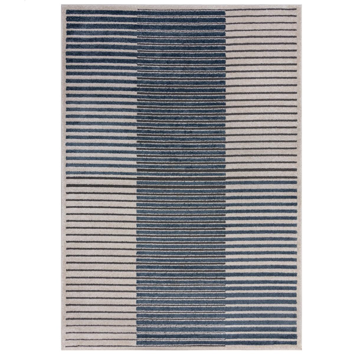 Rio Stripe Rug Navy Blue/White – image 2