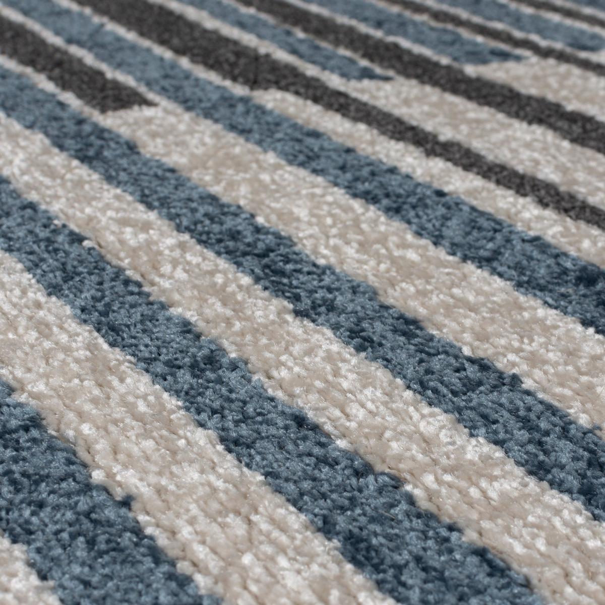 Rio Stripe Rug Navy Blue/White – image 3