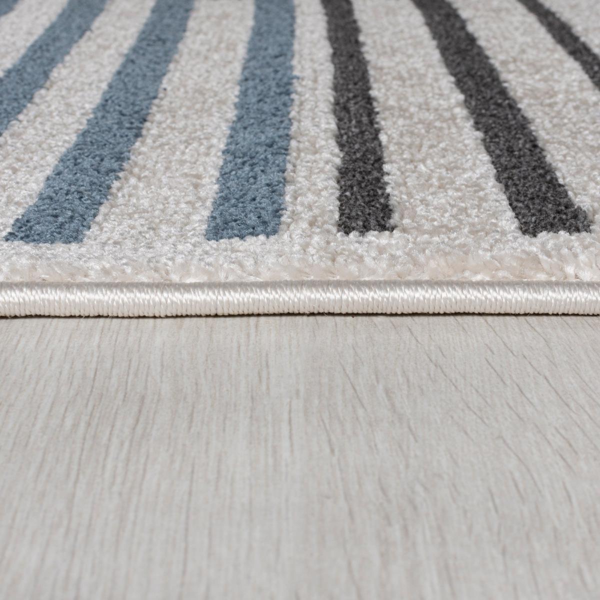 Rio Stripe Rug Navy Blue/White – image 4