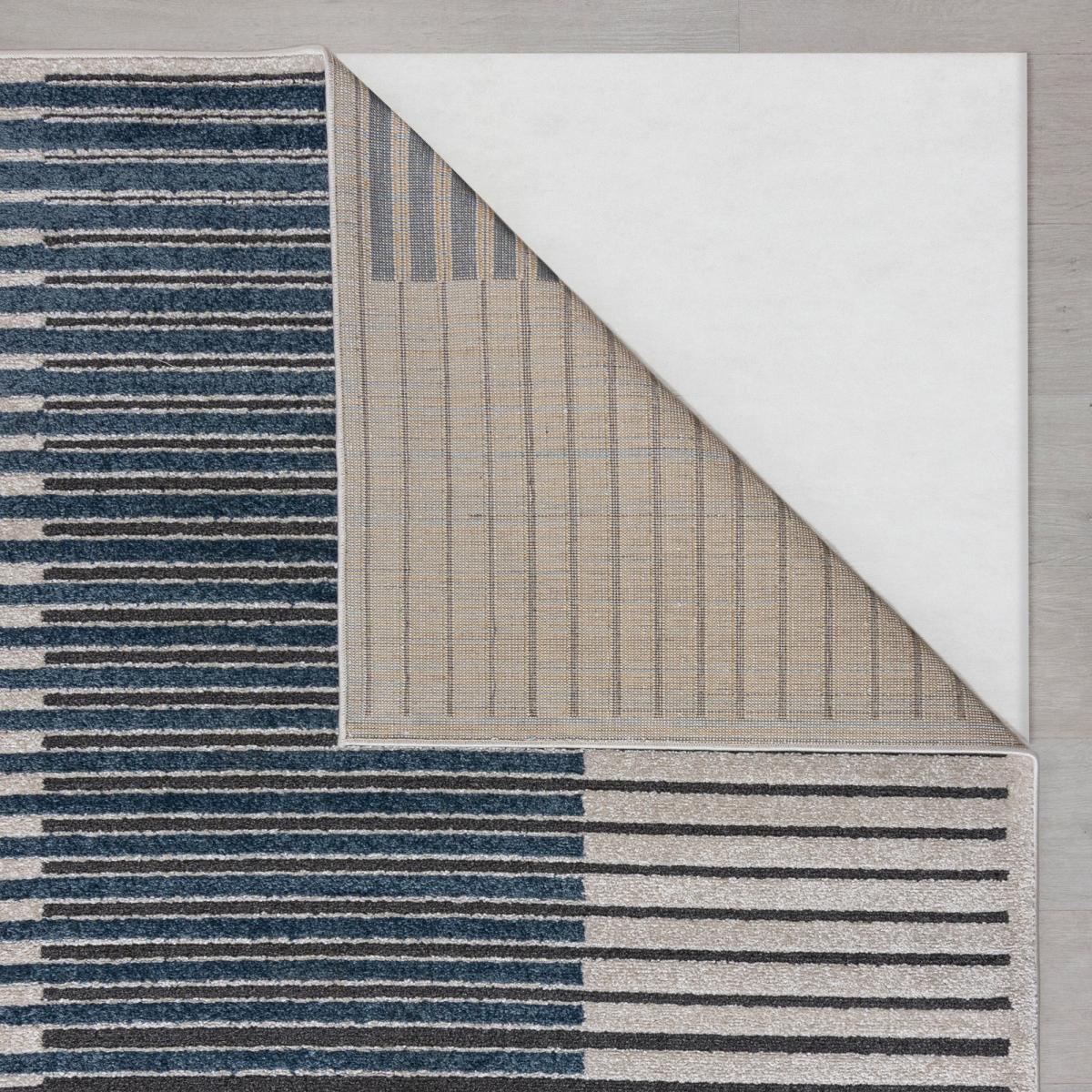 Rio Stripe Rug Navy Blue/White – image 5