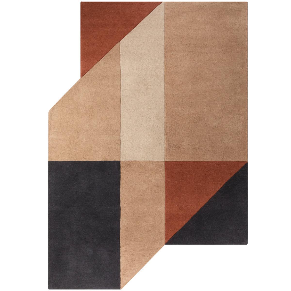 Heath Wool Shaped Rug Black and Beige – image 2