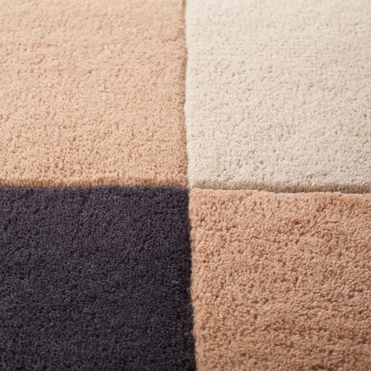 Heath Wool Shaped Rug Black and Beige – image 3