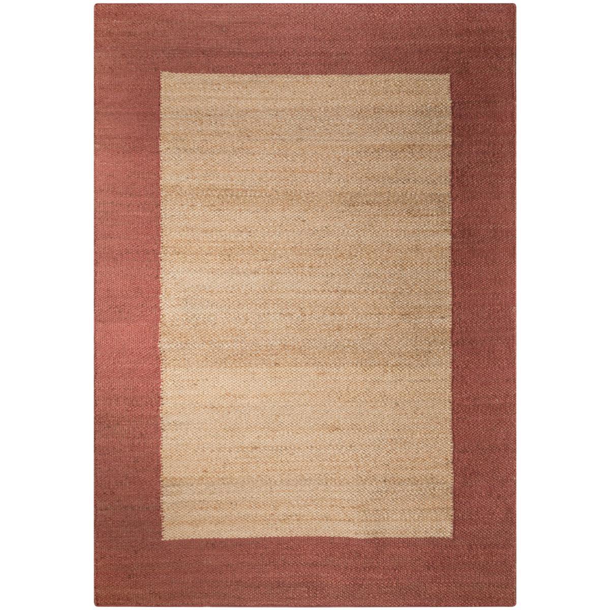 Clara Hand Woven Jute Rug Red and Brown – image 2