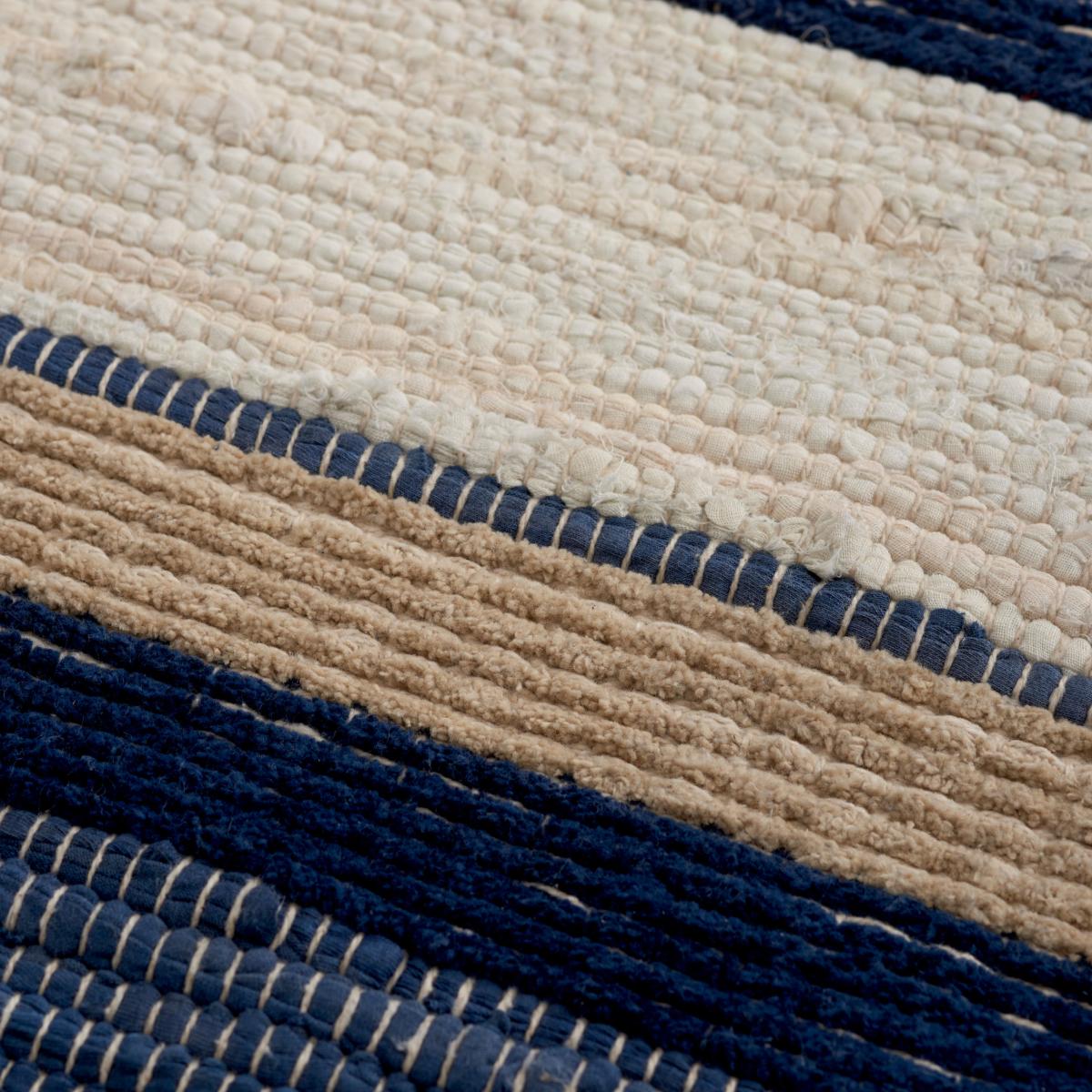 Stripe Blue Chindi Rug Blue/White – image 2