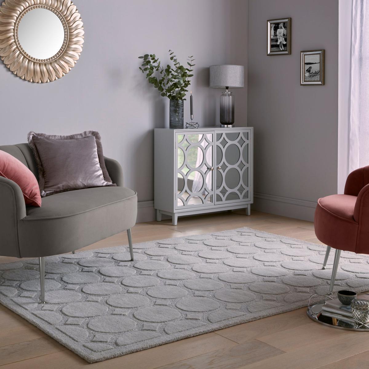 Delphi Wool Rug Silver – image 1