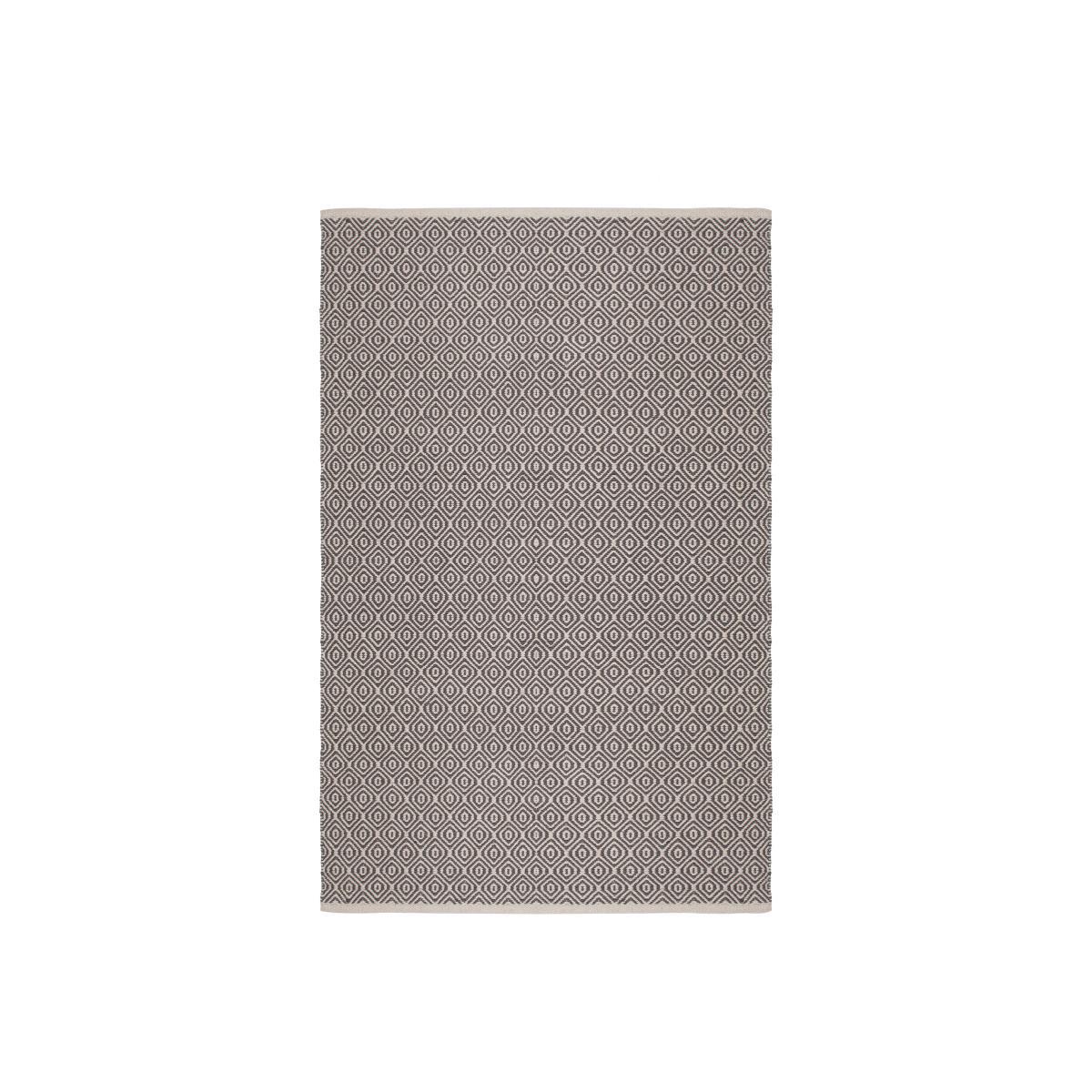 Grey Diamond Geometric Weave Rug Grey – image 1