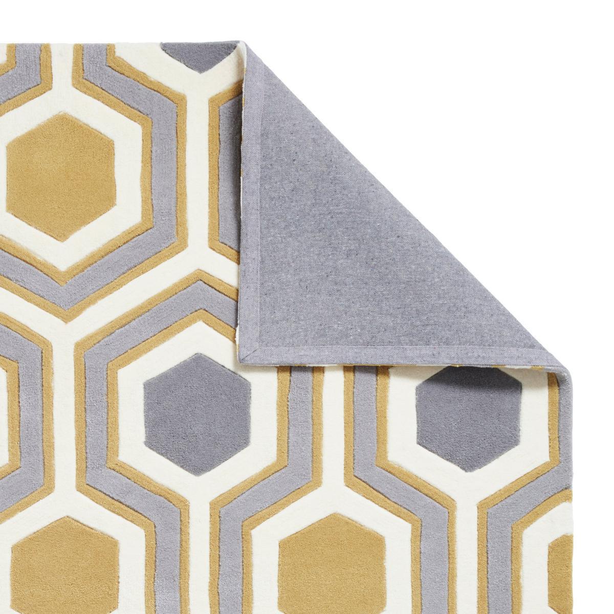 Hong Kong 3661 Rug Yellow, Grey and White – image 3