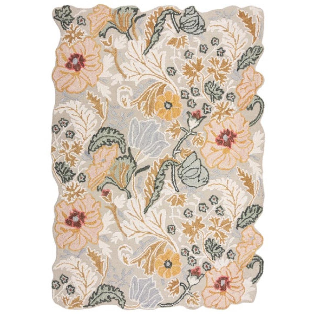 Daphne Floral Shaped Wool Rug – image 5