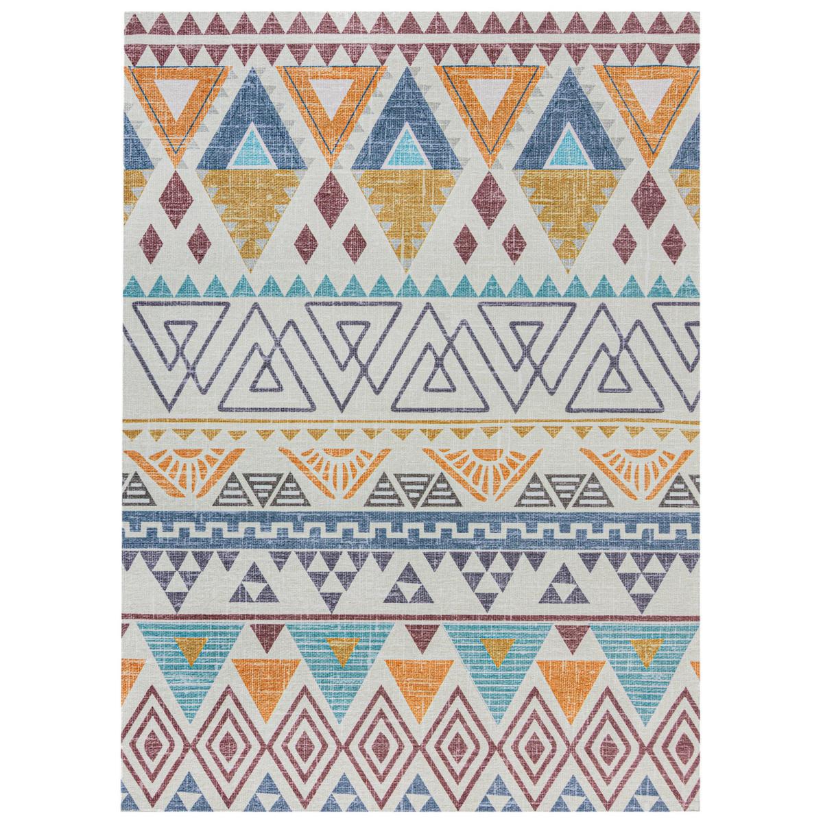 Match Lyle Aztec Washable Rug MultiColoured – image 2