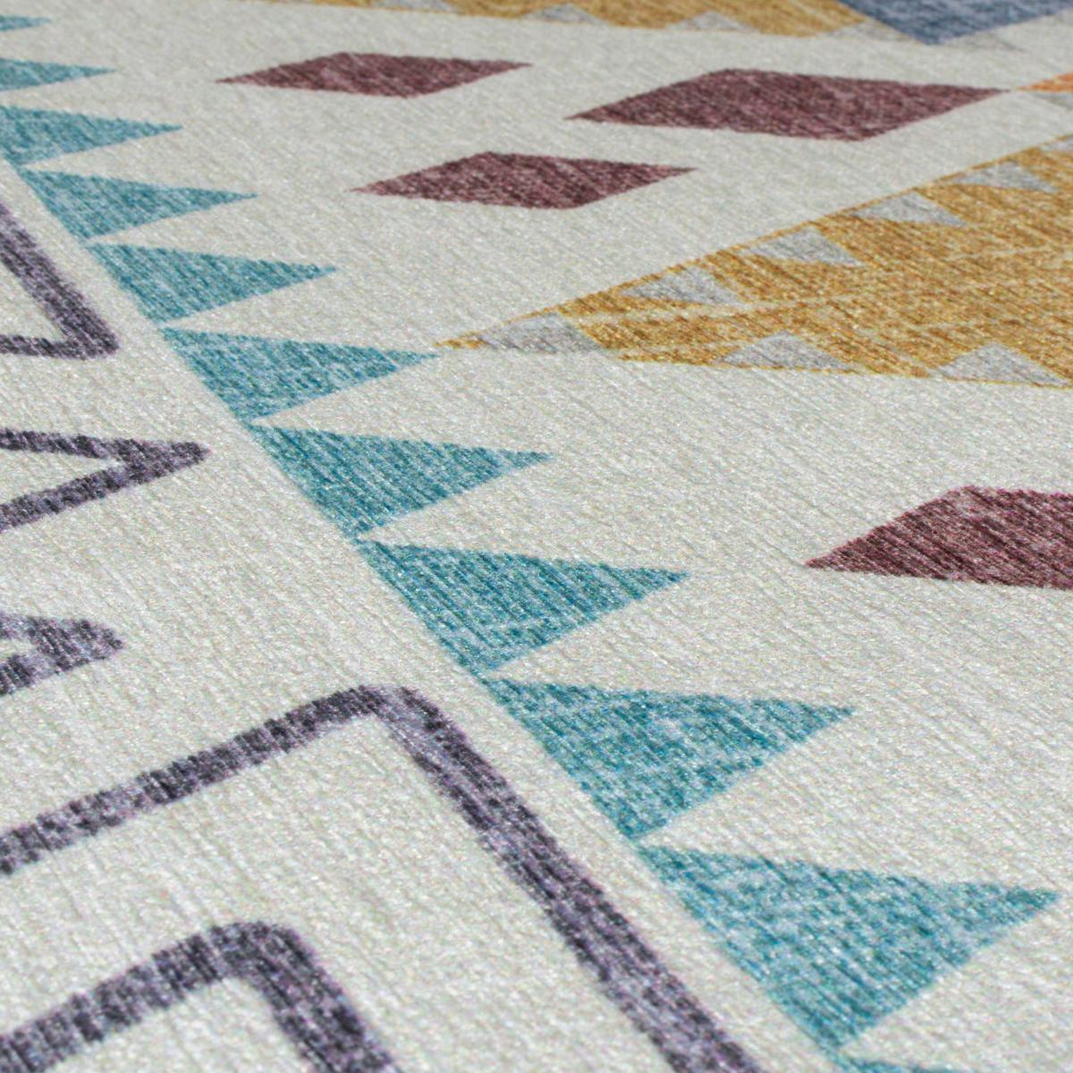 Match Lyle Aztec Washable Rug MultiColoured – image 3