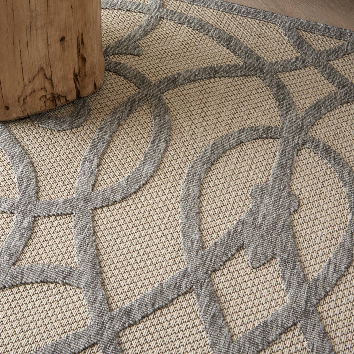 Cozumel Scroll Indoor Outdoor Rug Cream – image 3