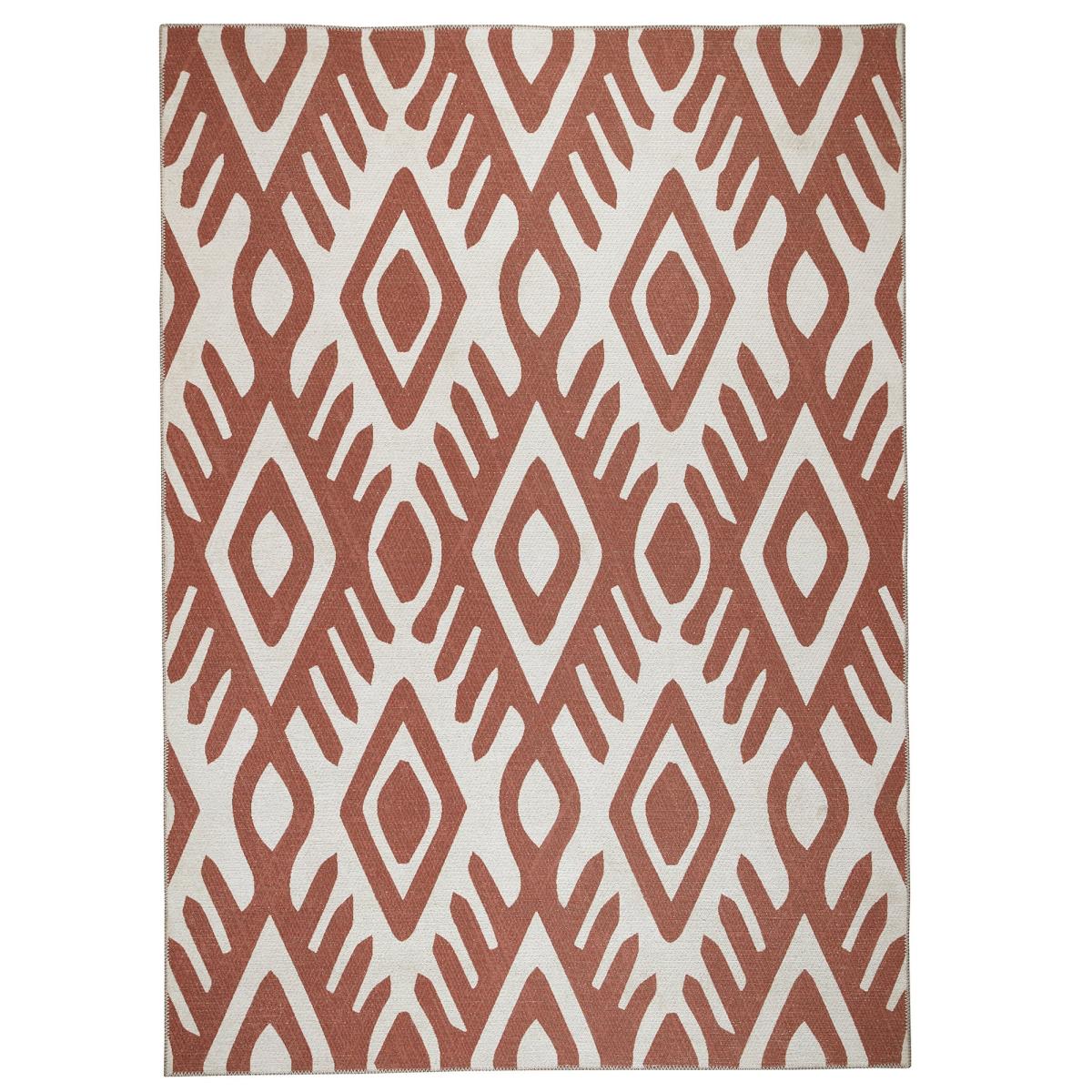 PractiRug Kyla Ikat Washable Rug Terracotta – image 2