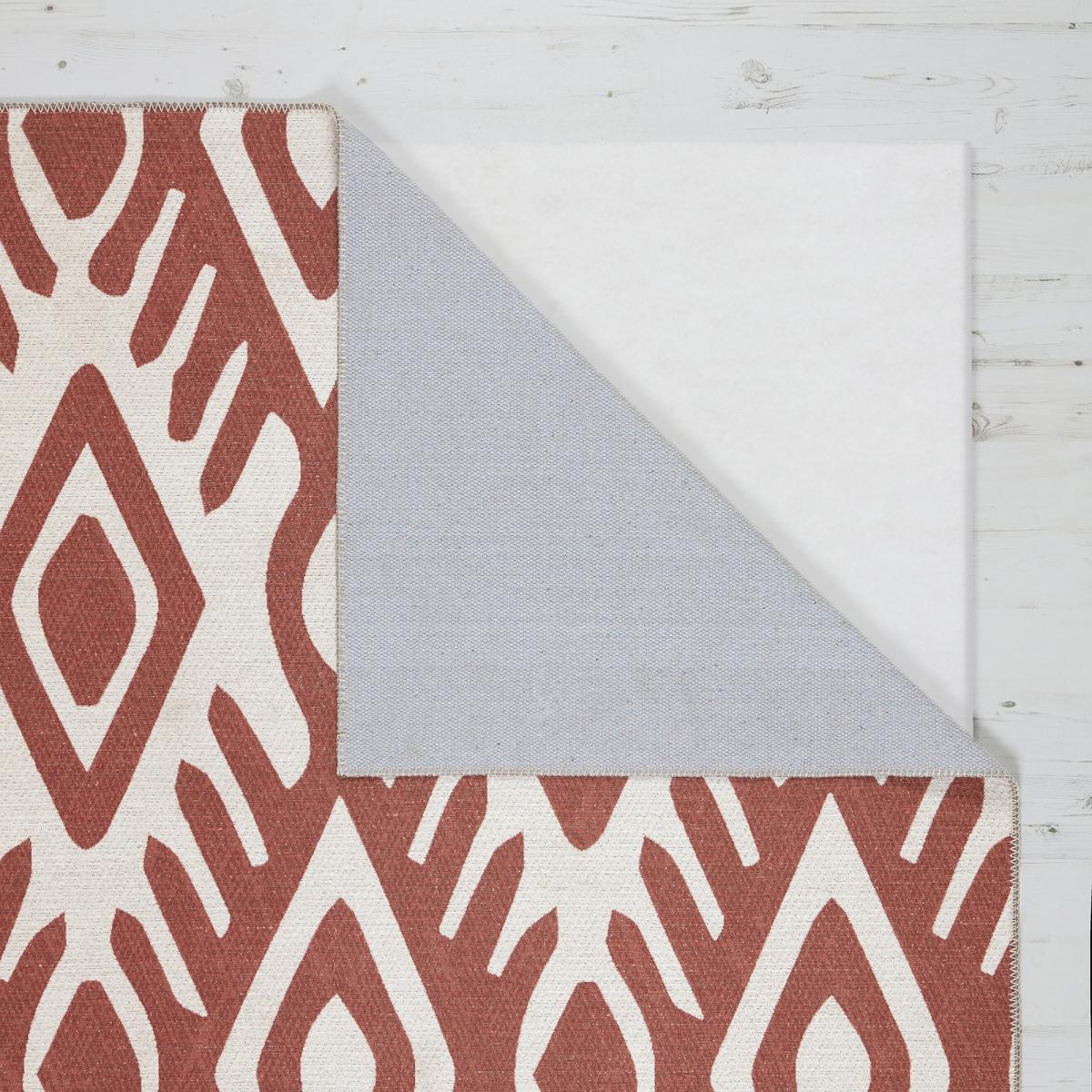 PractiRug Kyla Ikat Washable Rug Terracotta – image 5