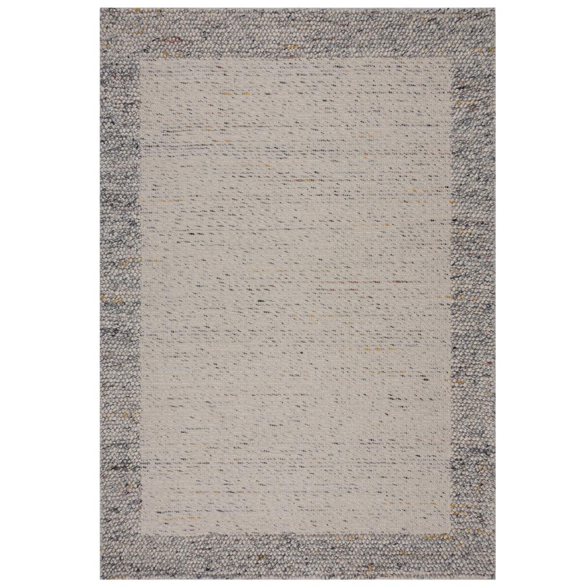 Pebble Wool Border Rug Grey – image 2