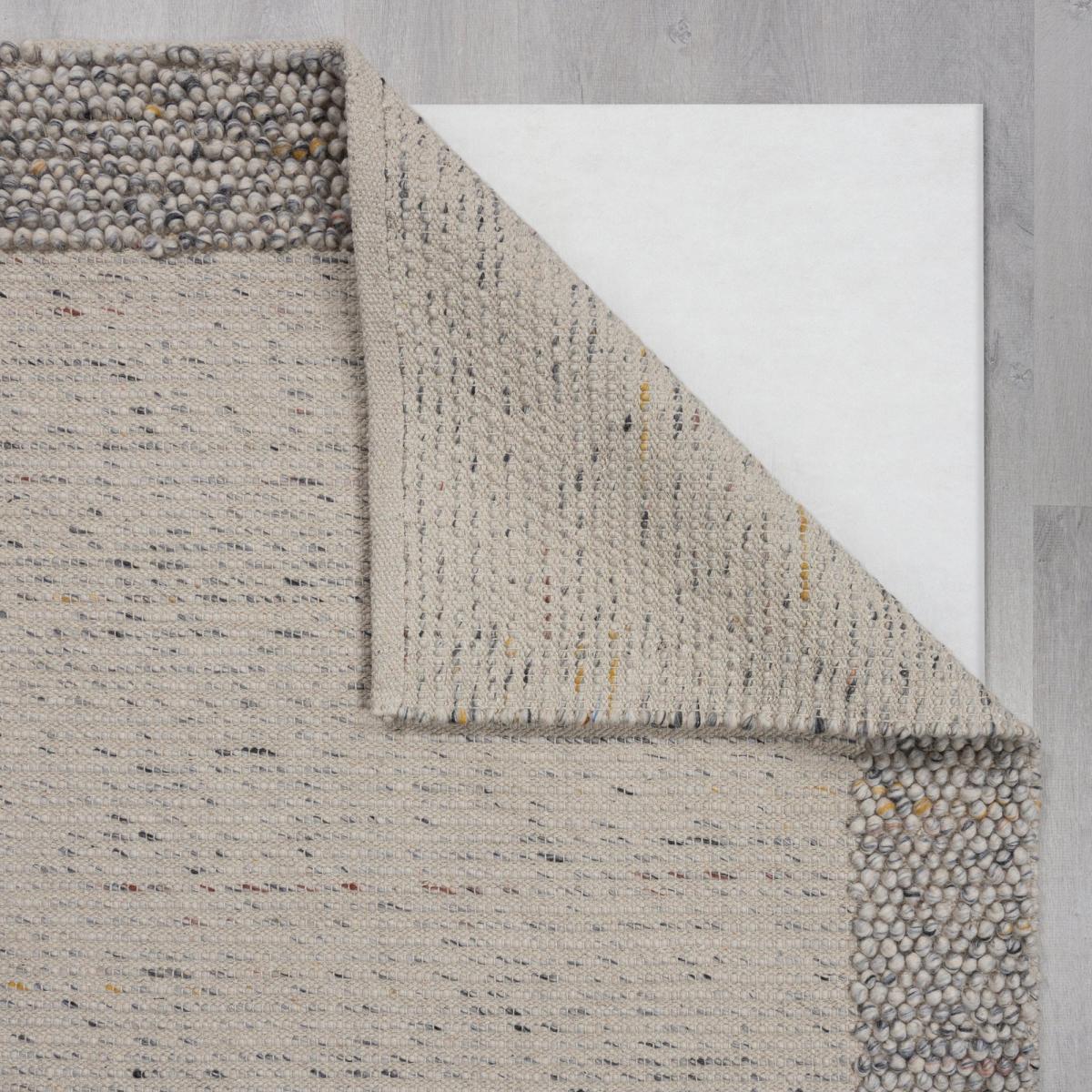 Pebble Wool Border Rug Grey – image 4