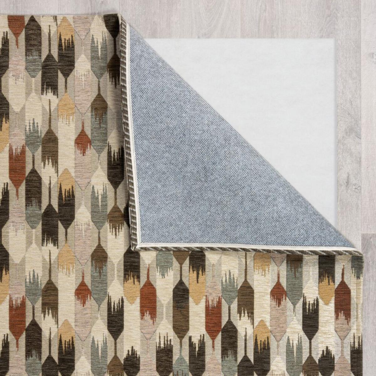 Kelso Geometric Chenille Rug MultiColoured – image 3