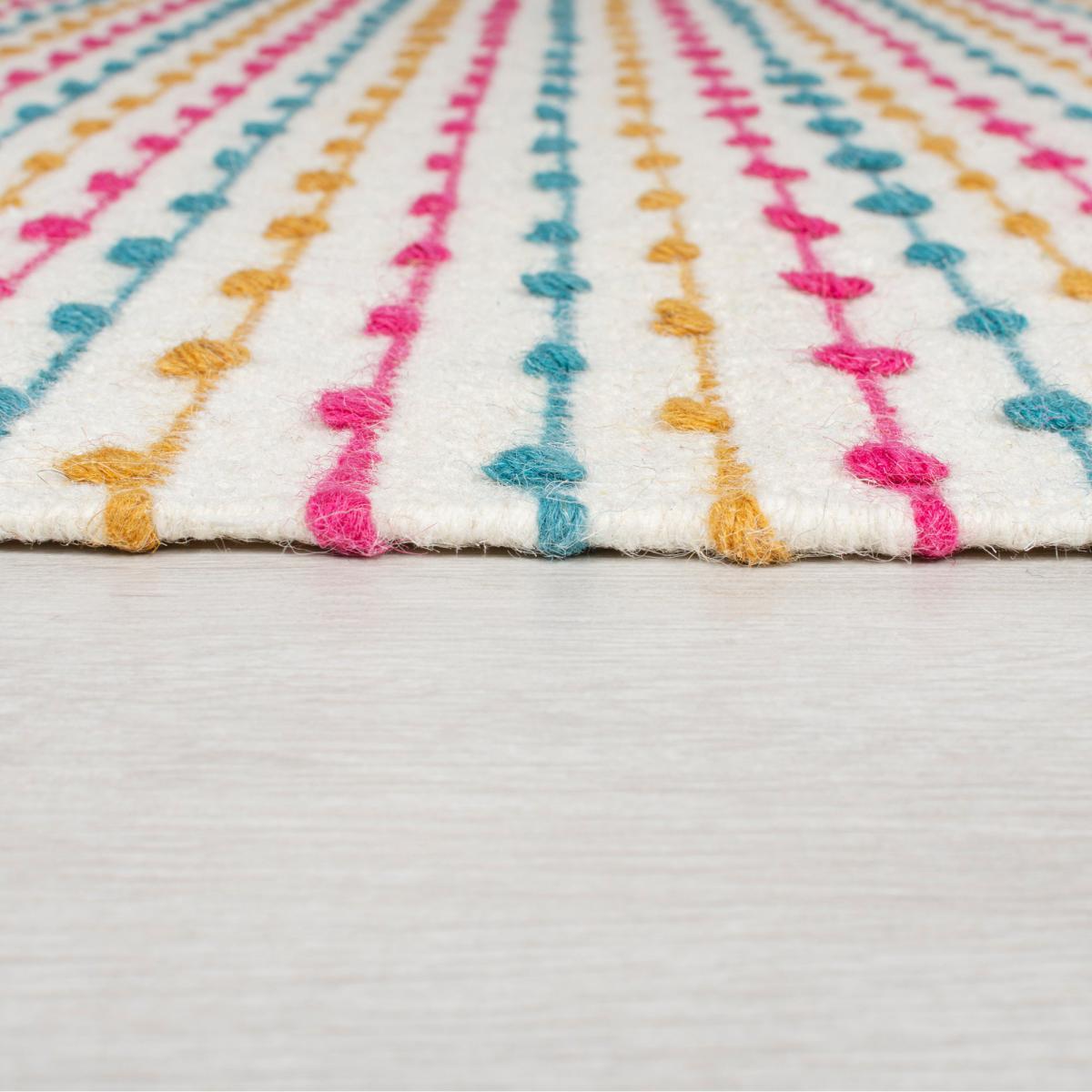 Elena Stripe Rug Blue, Yellow and White – image 7
