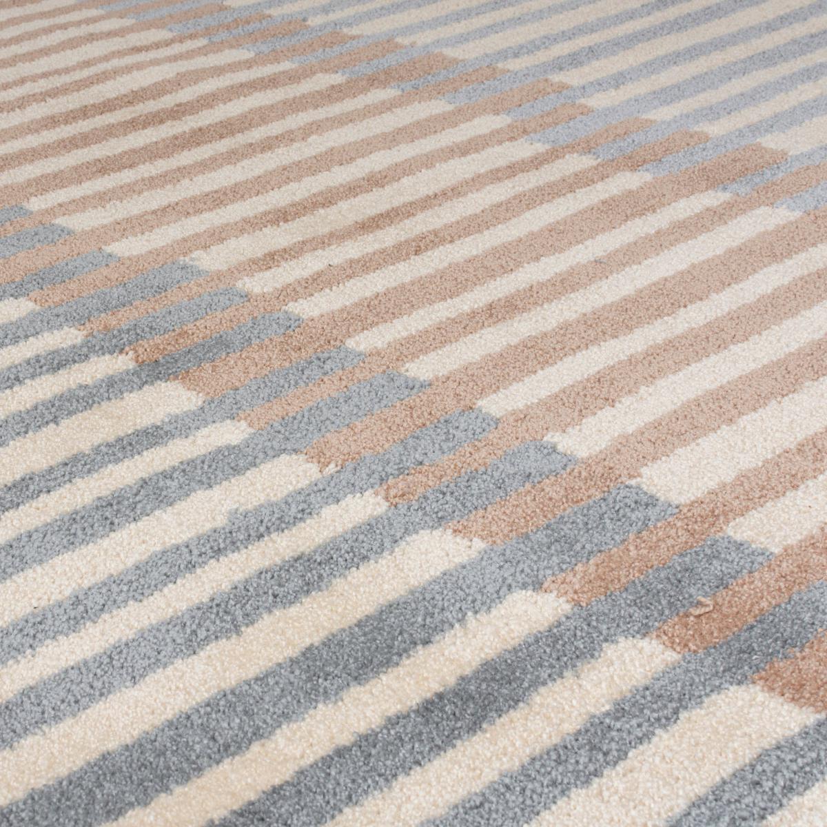 Linear Stripe Rug Linear Stripe Grey Terracotta – image 3