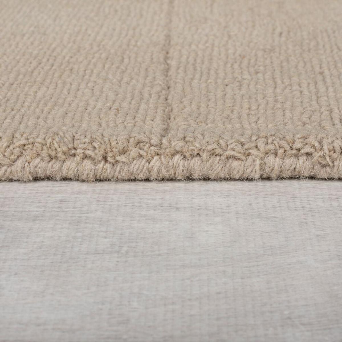 Ombre Checkerboard Wool Rug Natural – image 4