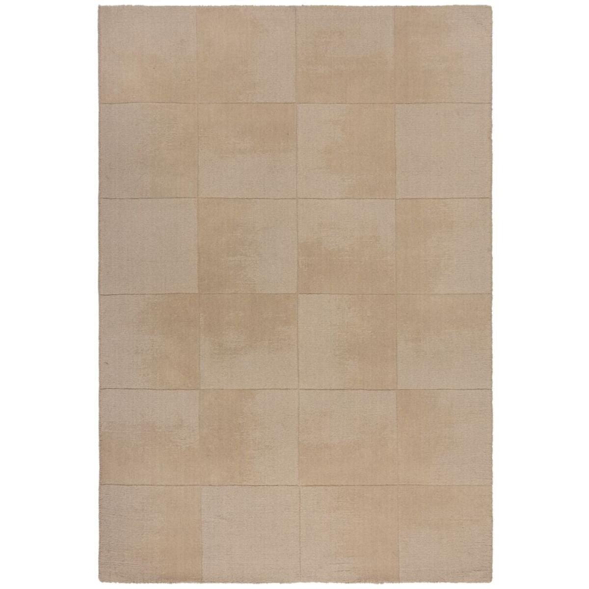 Ombre Checkerboard Wool Rug Natural – image 5