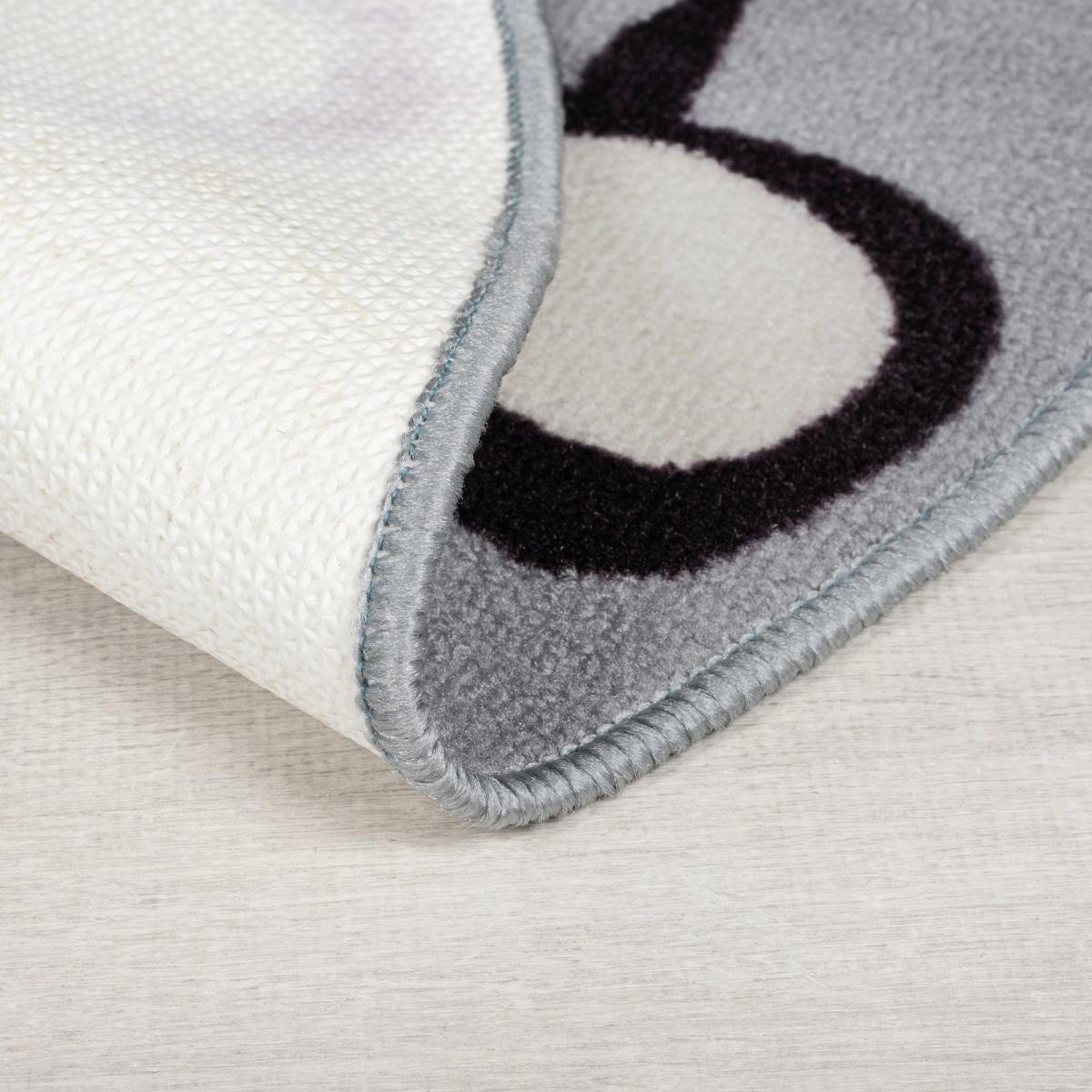 Penguins Washable Circle Rug Blue – image 3