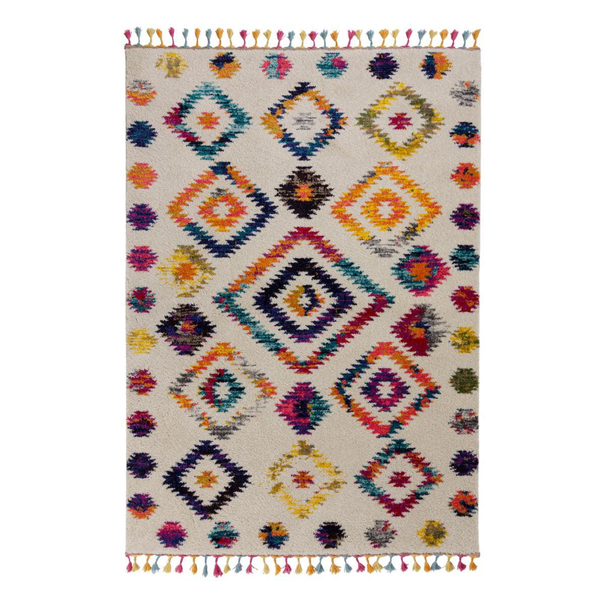 Zumra Berber Rug Pink, Blue and Yellow – image 2
