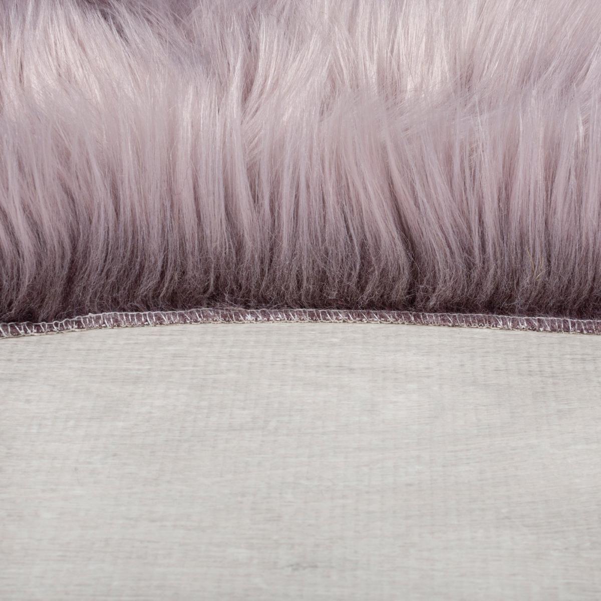 Tipped Faux Fur Pelt Rug Heather – image 4