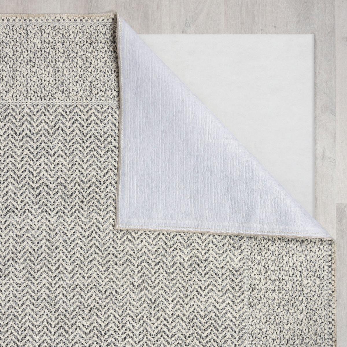 Herringbone Flatweave Monochrome Rug – image 3
