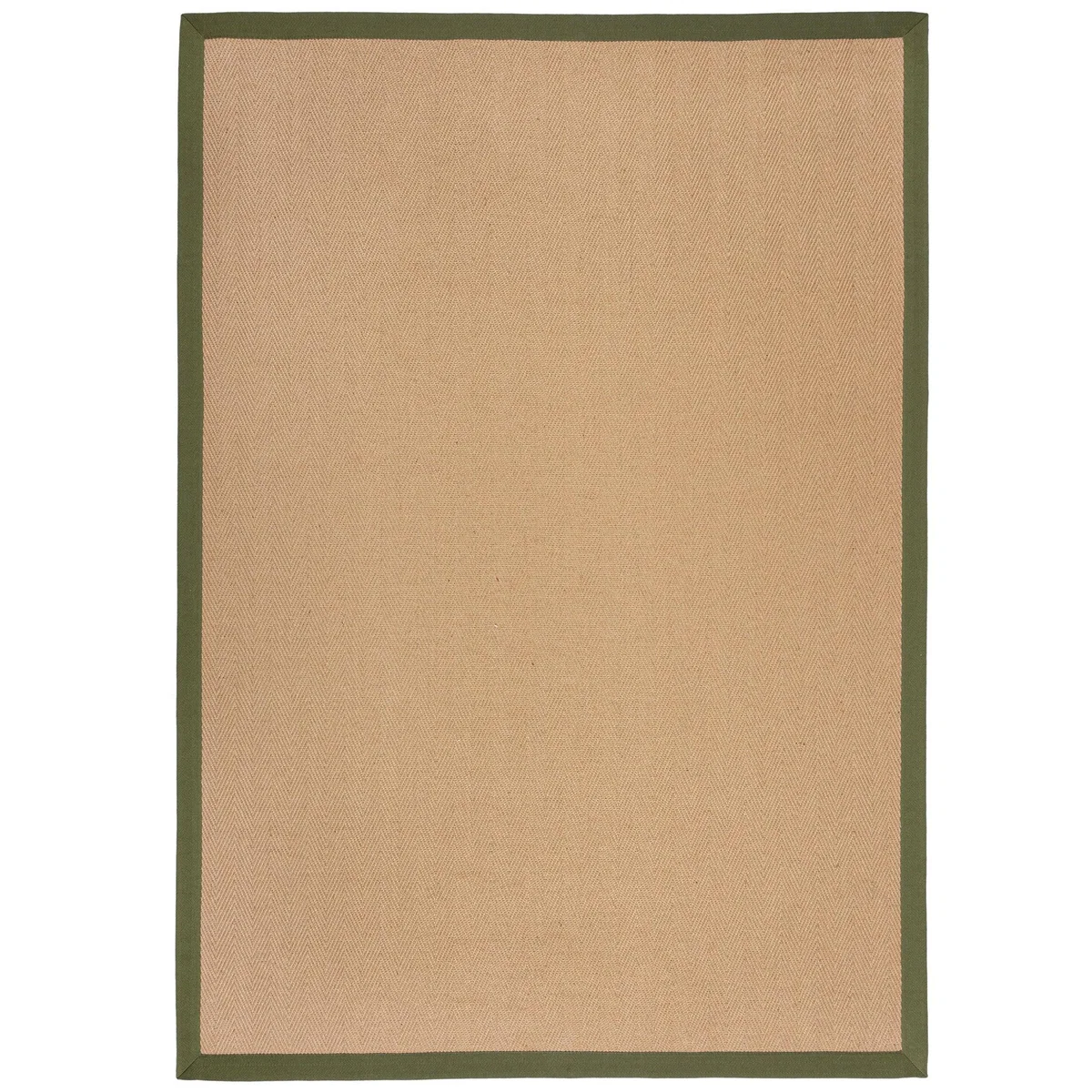 Herringbone Jute Border Rug Herringbone Border Olive – image 2