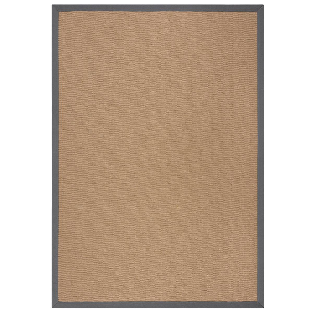 Herringbone Jute Border Rug Herringbone Border Grey – image 2
