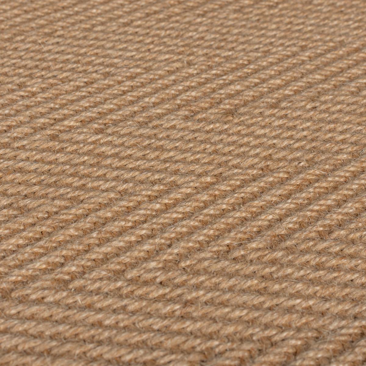 Herringbone Jute Border Rug Herringbone Border Grey – image 3
