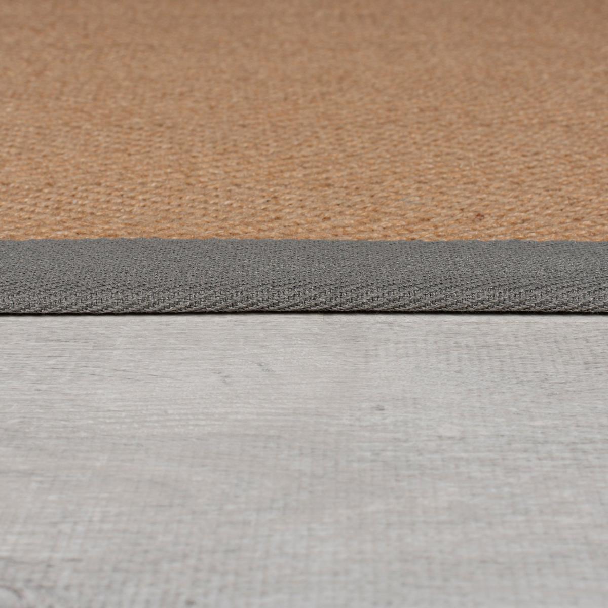 Herringbone Jute Border Rug Herringbone Border Grey – image 4
