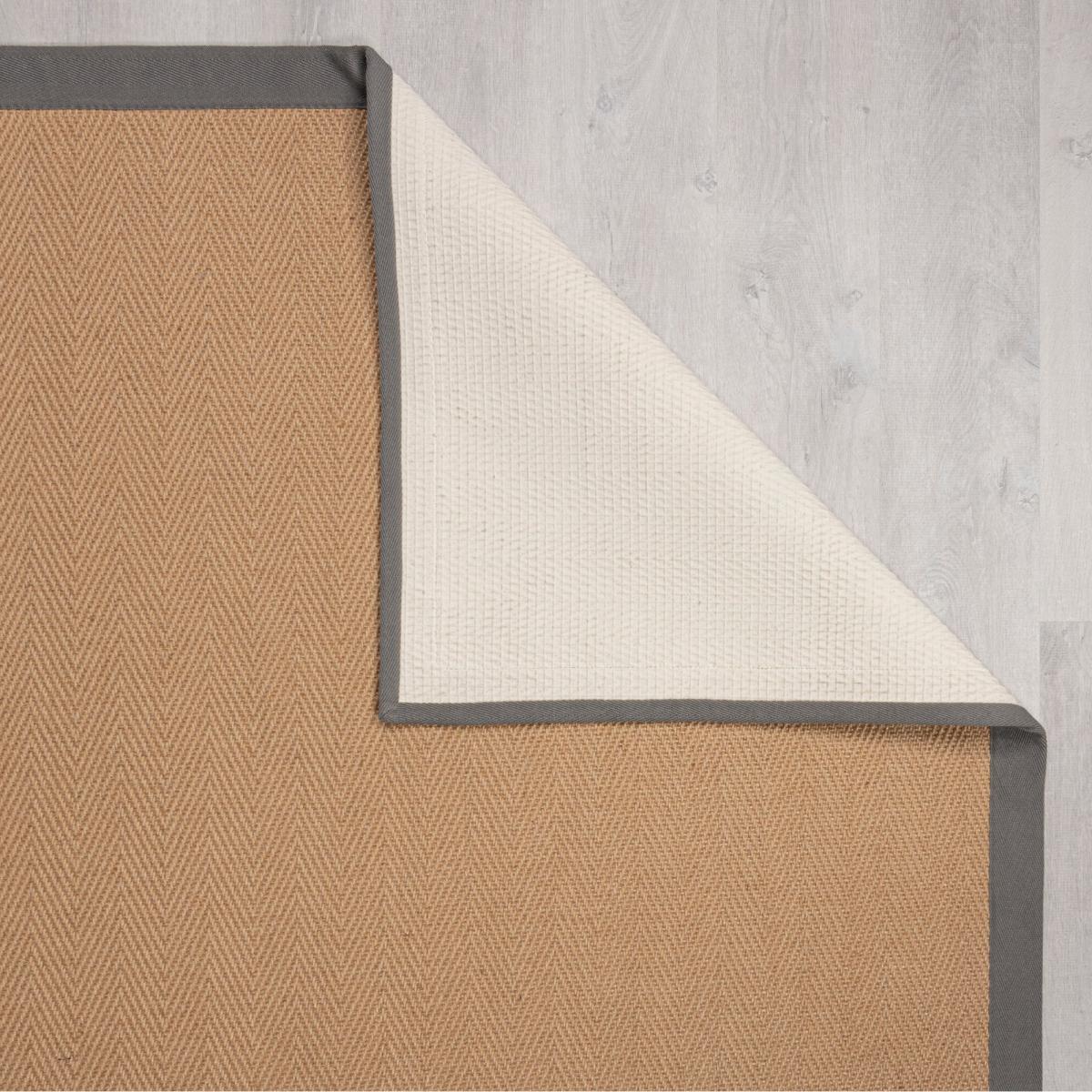 Herringbone Jute Border Rug Herringbone Border Grey – image 5