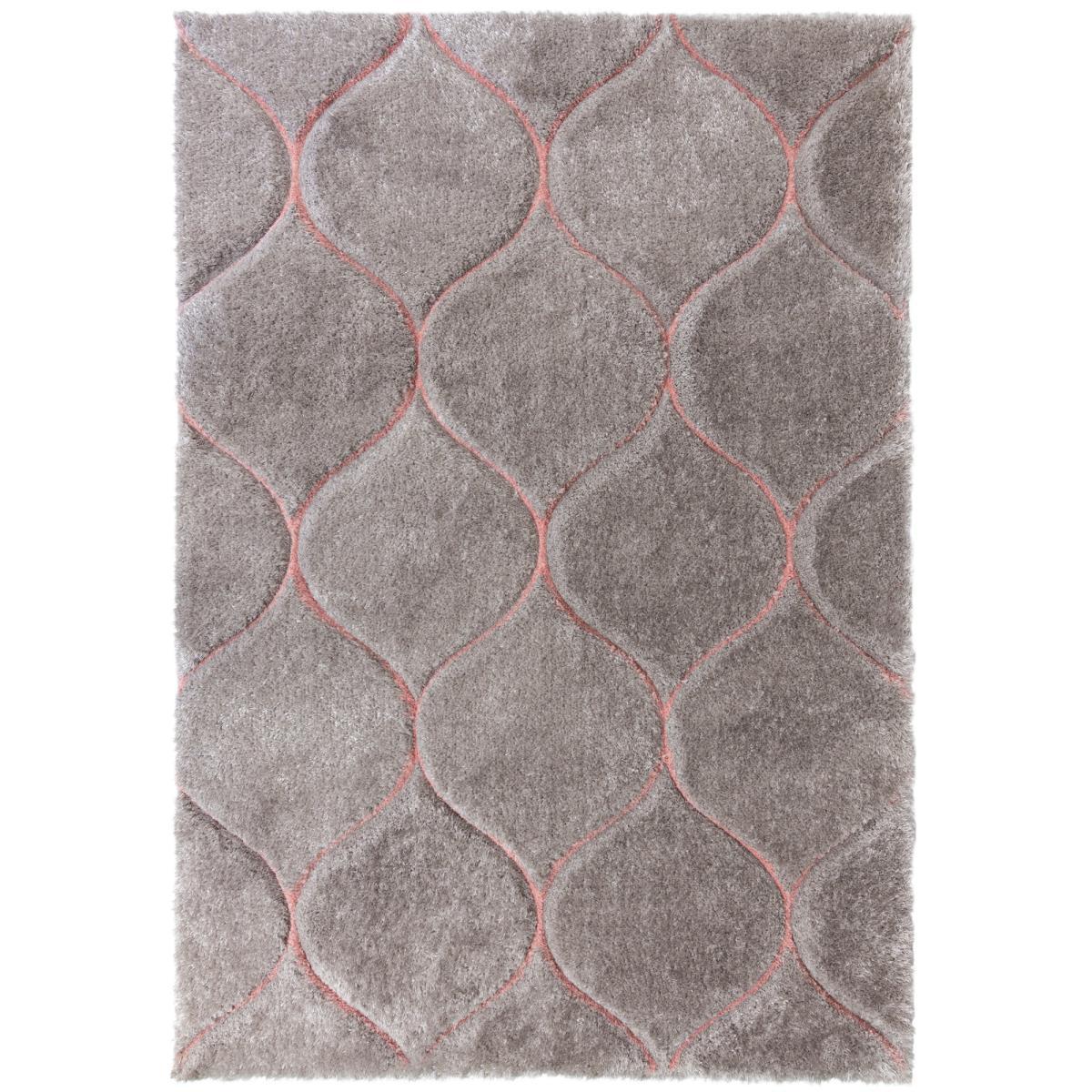 Sirocca Shaggy Geometric Rug Grey and Yellow – image 3