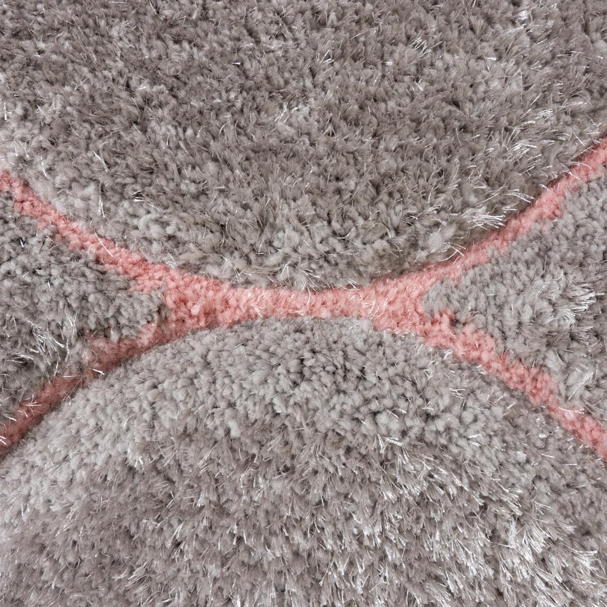 Sirocca Shaggy Geometric Rug Grey and Yellow – image 4