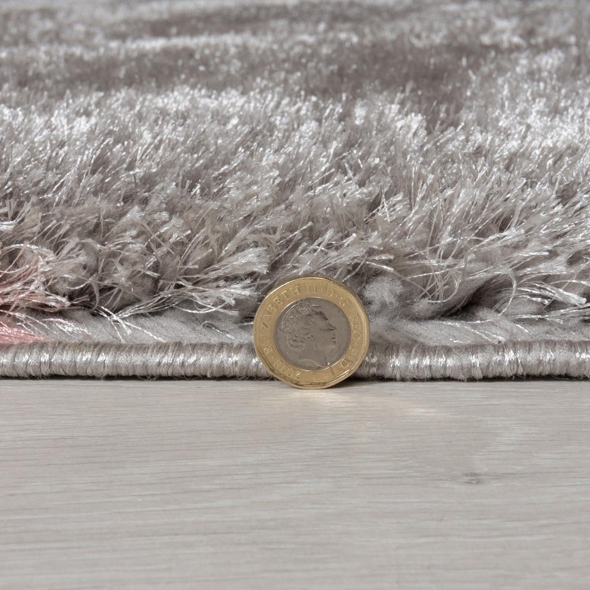 Sirocca Shaggy Geometric Rug Grey and Yellow – image 5