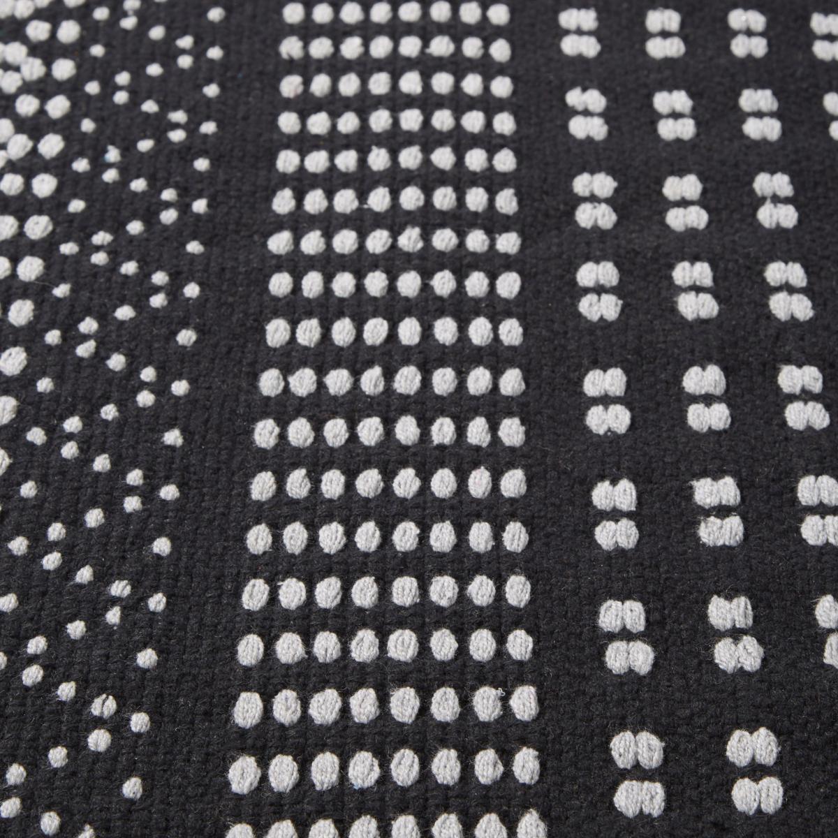 Woven Washable Rug Black – image 2