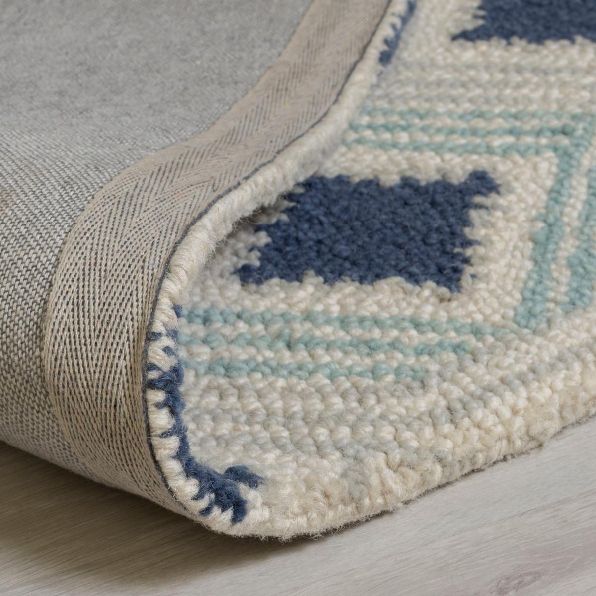 Marco Geometric Rug Beige and Blue – image 3