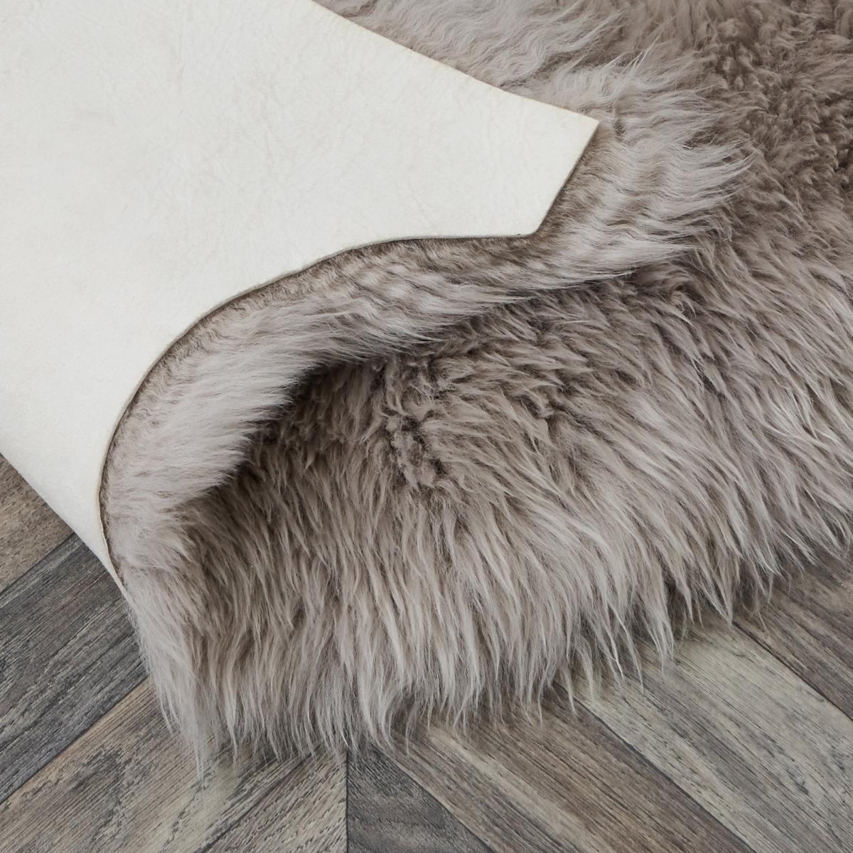 Quad Sheepskin Rug Sheepskin Tipped Grey – image 5