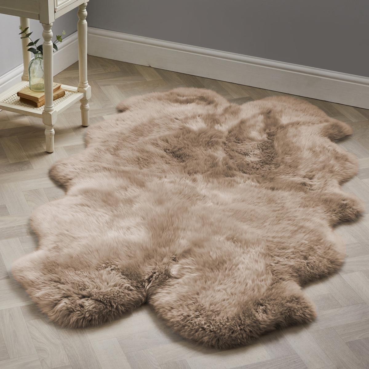 Quad Sheepskin Rug Sheepskin Tipped Grey – image 7
