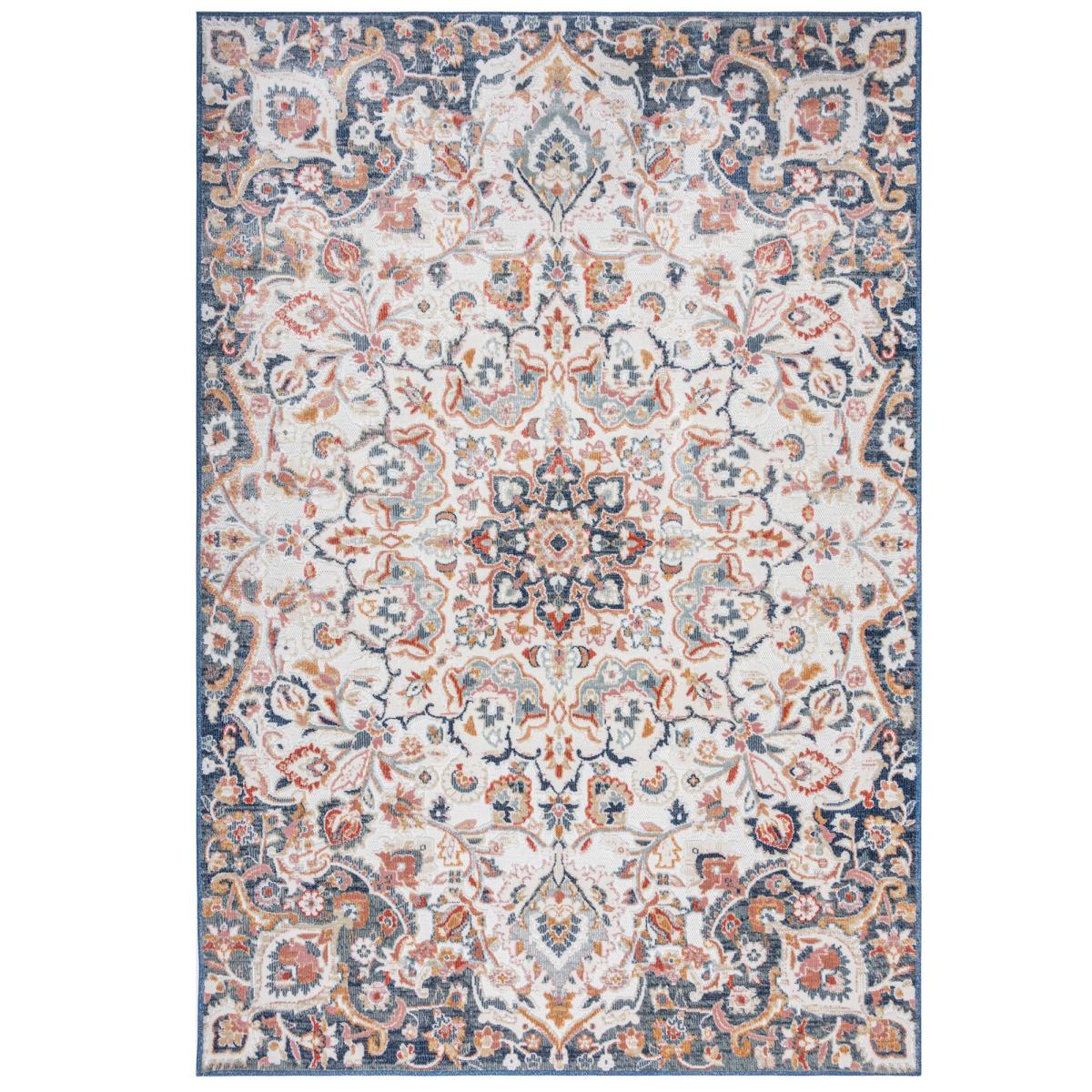 Mabel Traditional Indoor Outdoor Rug Navy – image 2